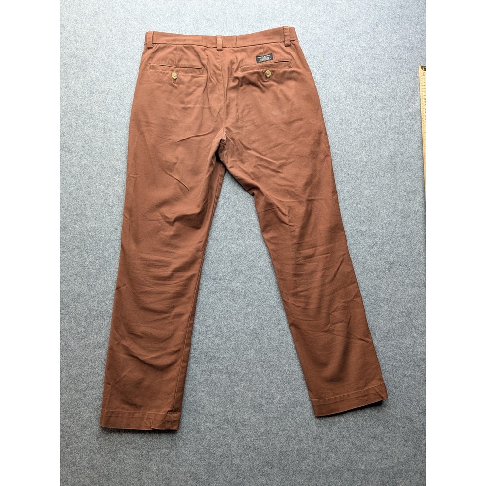 Banana Republic Aiden Chino Men's Casual Pants 31-30 Brown Slim Straight - Picture 7 of 8
